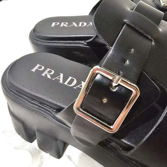Prada NEW Monolith Extralight platform foam rubber sandals - Picture 5 of 12